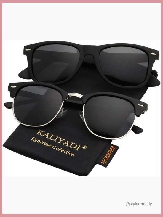 Polarized Sunglasses Semi-Rimless Frame UV Blocking Driving main image 4